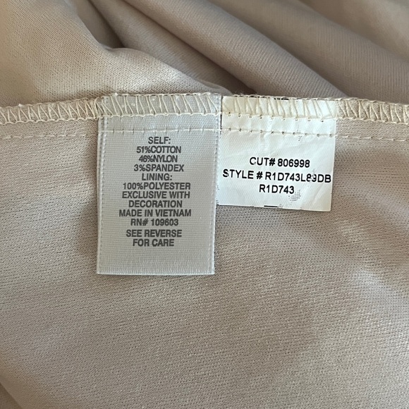 Dress Barn Beige Lace High-Low Dress Size – 14 - Picture 6 of 7